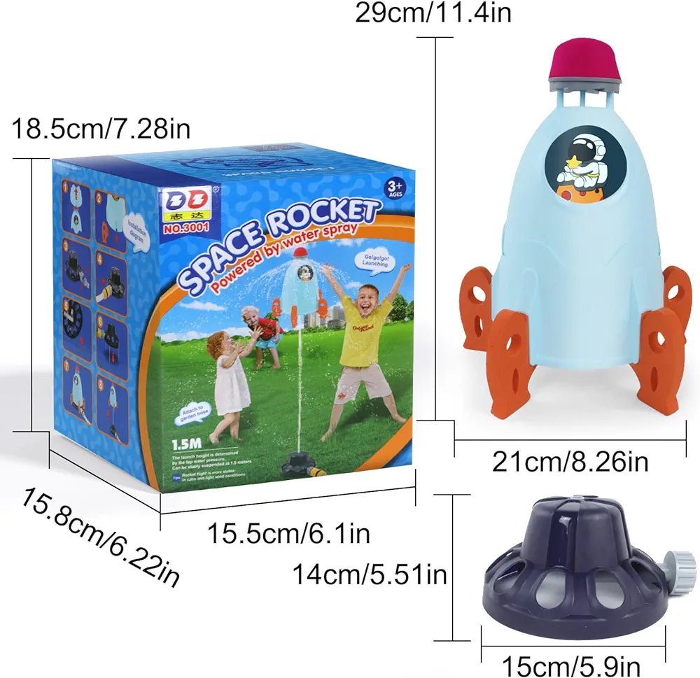 Space Rocket Water Sprinkle for Kids & Toddlers