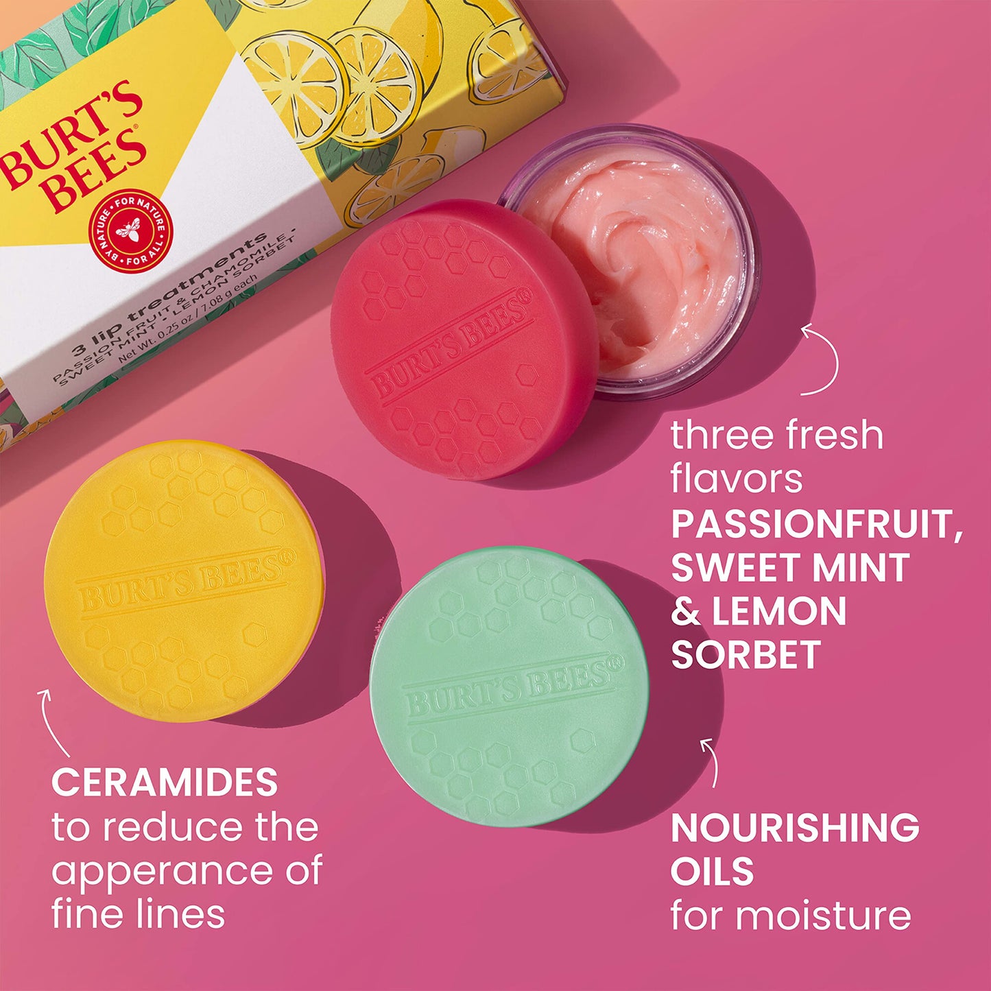 Burt's Bees 3 lip treatments