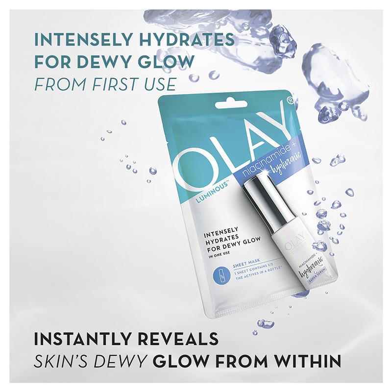 Olay Luminous Niacinamide Hyaluronic Sheet Mask 1pc