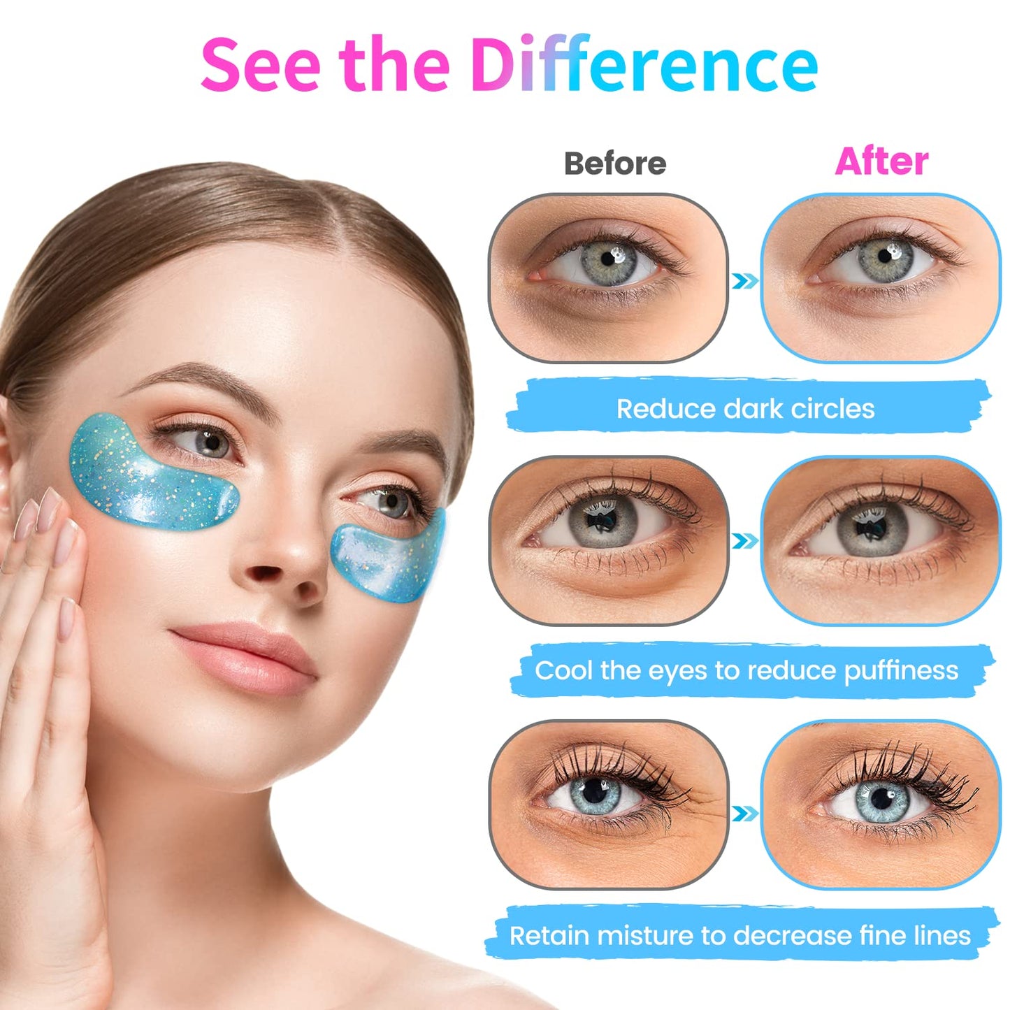 OneSpring for Puffy Eyes & Dark Circles & Wrinkles Eye Patches 24 patches