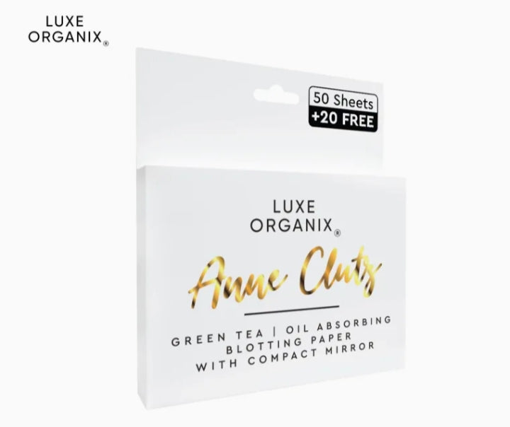 Luxe Organix Anne Clutz Green Tea Blotting Paper
