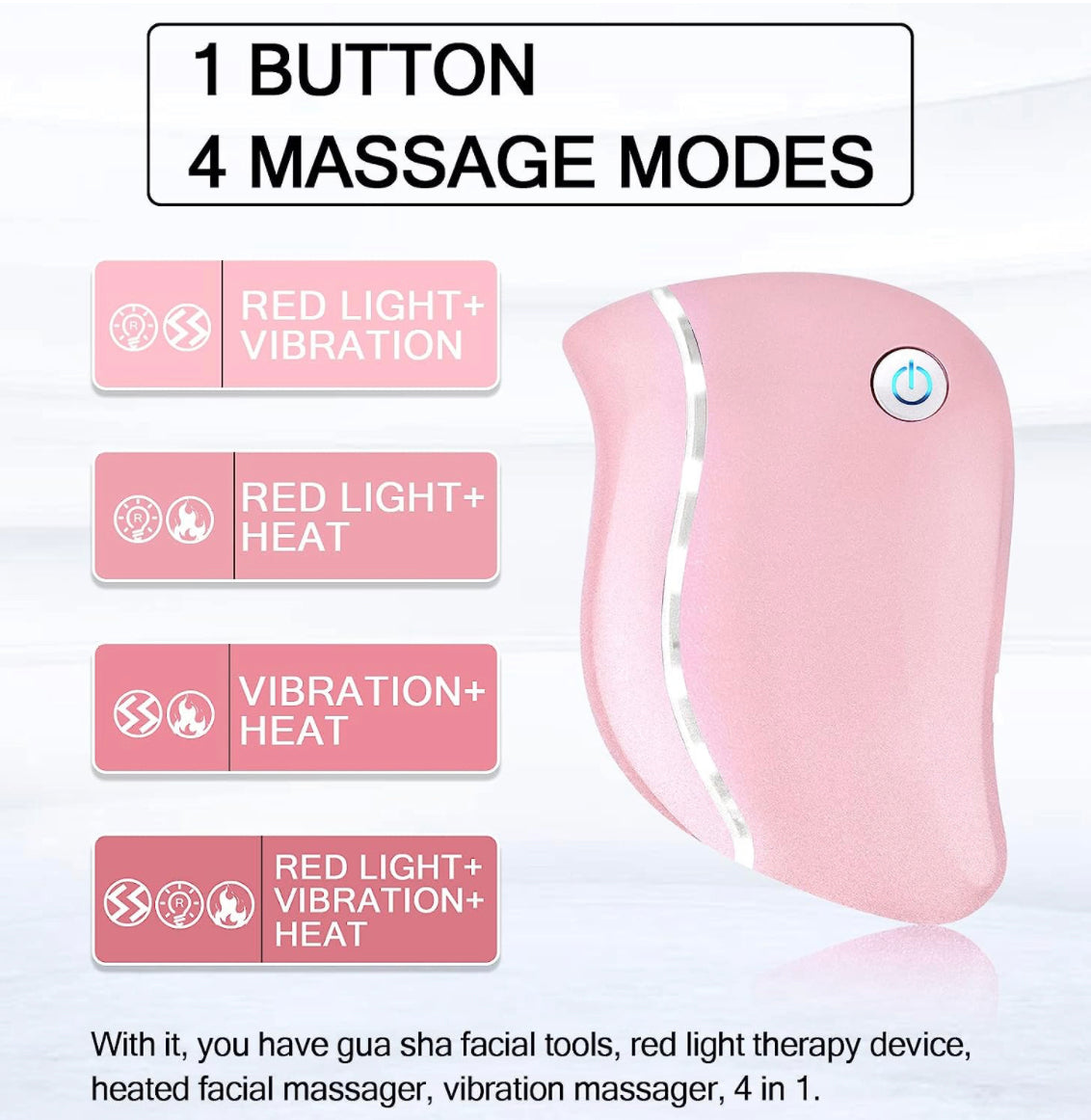 Electric Guasha 4-in-1 Multifunction Anti-Aging Face Massager