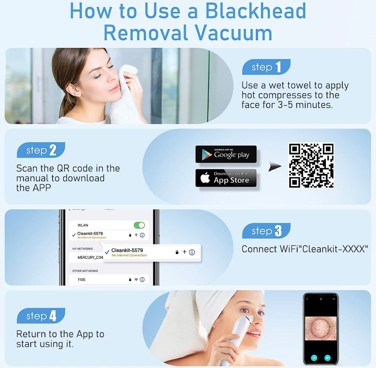 Vacuum Blackhead Remover with Camera