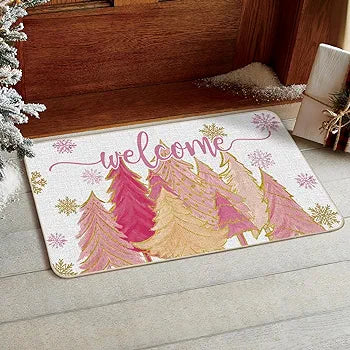 Artoid Mode Pink Christmas Doormat