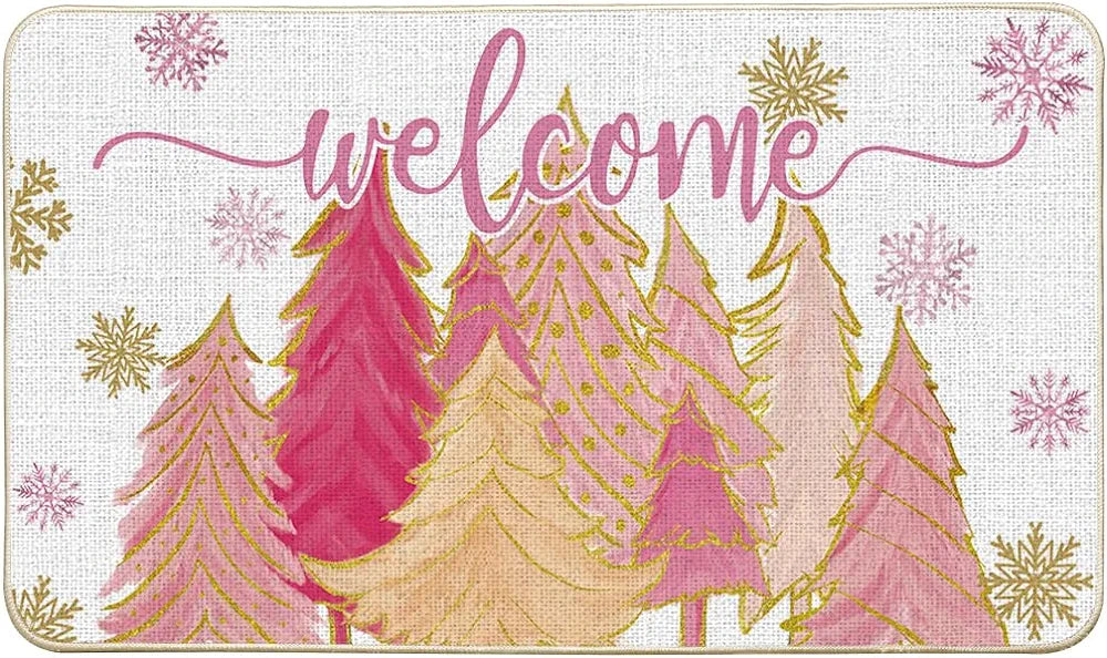 Artoid Mode Pink Christmas Doormat