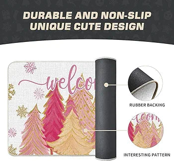 Artoid Mode Pink Christmas Doormat