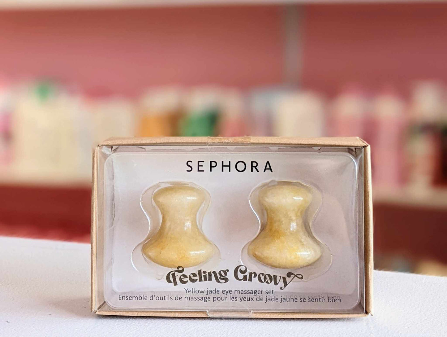 Sephora Feeling Groovy Yellow Jade Eye Massager Set