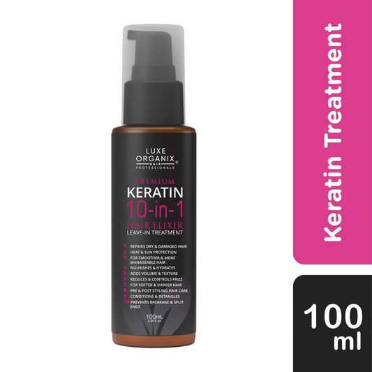 Luxe Organix Premium Keratin 10in1 Hair Elixir Leave-In Treatment