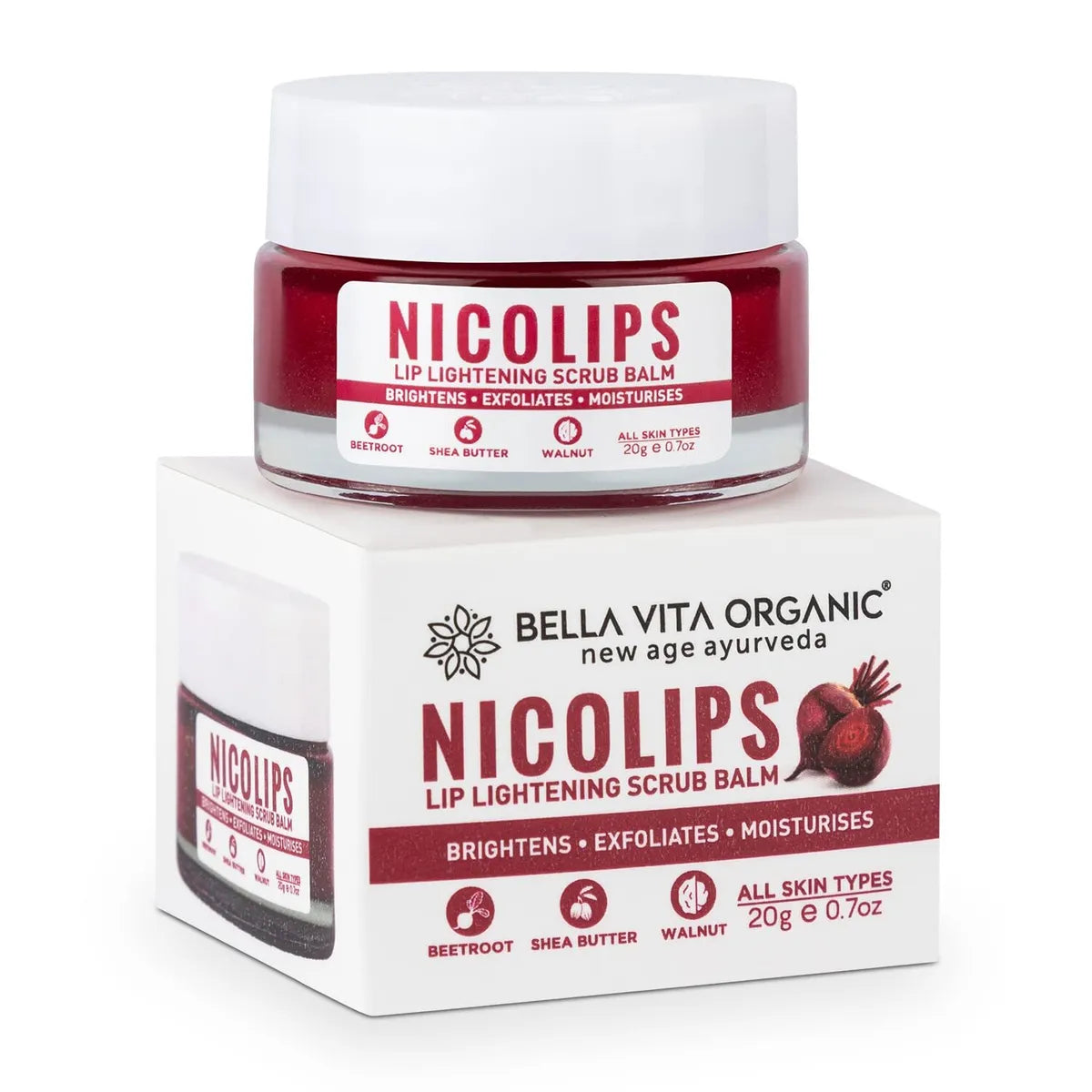 Bella Vita Organix Nicolips Lip Lightening Scrub 20g