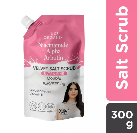 Double Brightening Niacinamide + Alpha Arbutin Velvet Salt Scrub 300G