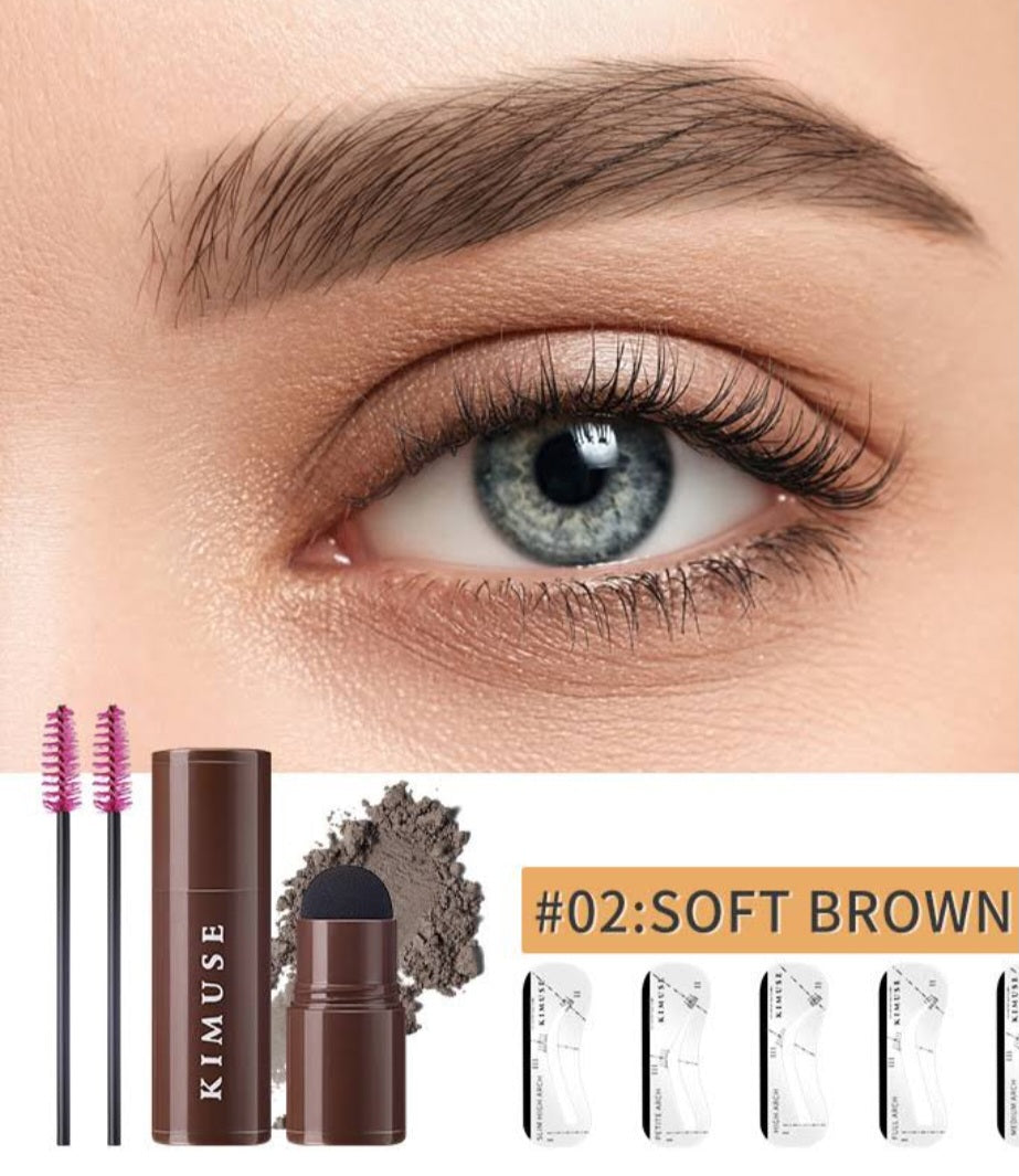 KIMUSE One Step Eyebrow Stamp Shaping Kit with 10 Reusable Stencils