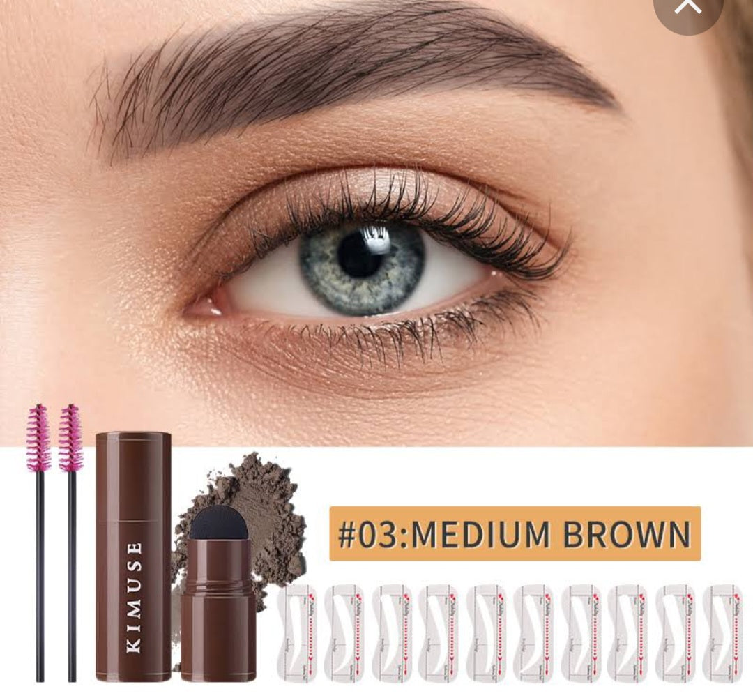 KIMUSE One Step Eyebrow Stamp Shaping Kit with 10 Reusable Stencils