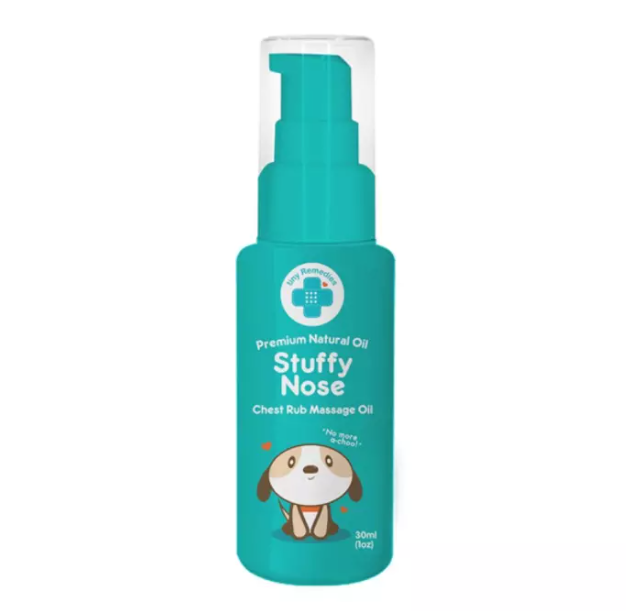 Tiny Remedies Stuffy Nose Natural Baby Chest Rub Massage Oil 30ml