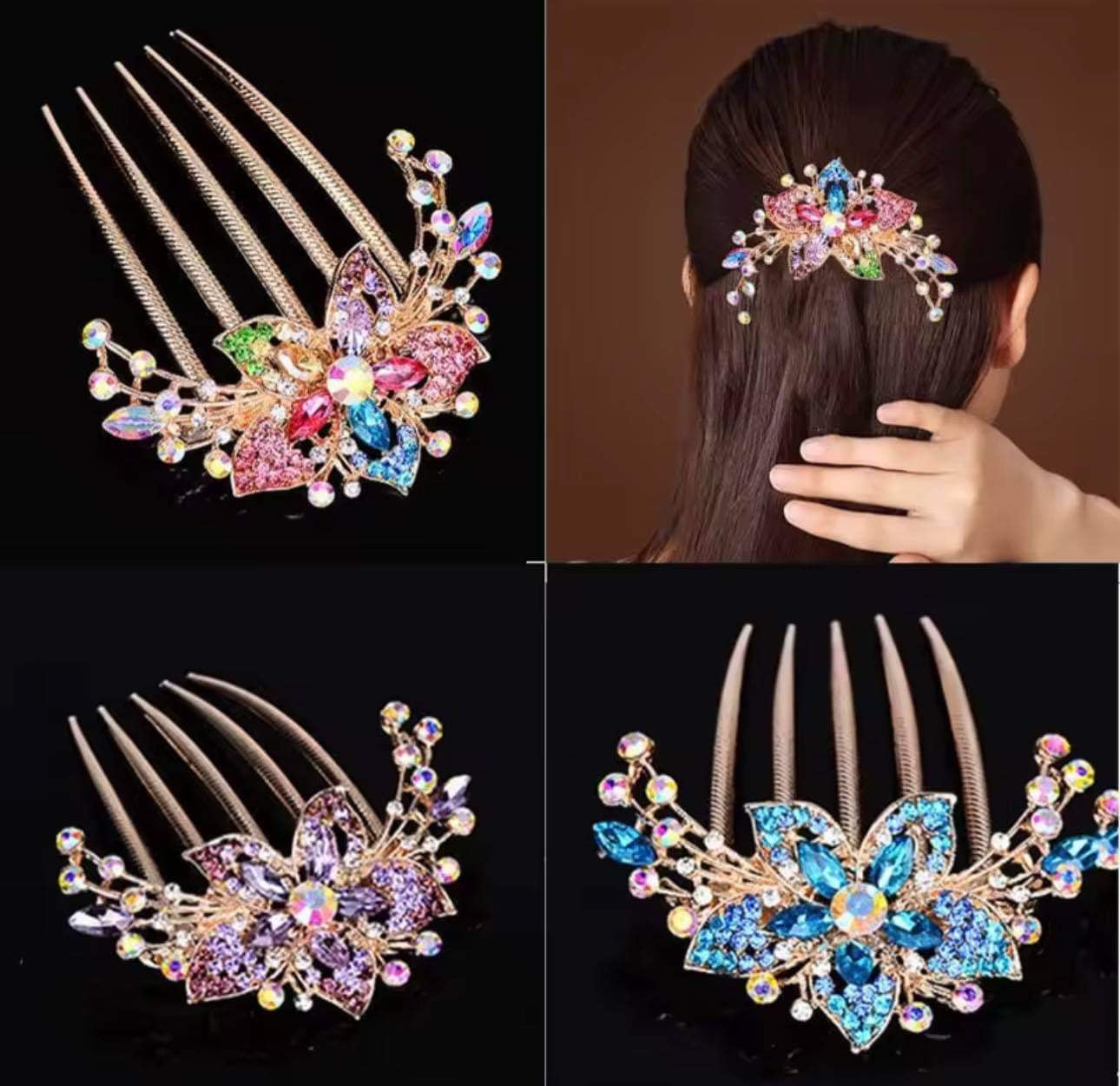 Colorful Hair Clamp Rhinestone